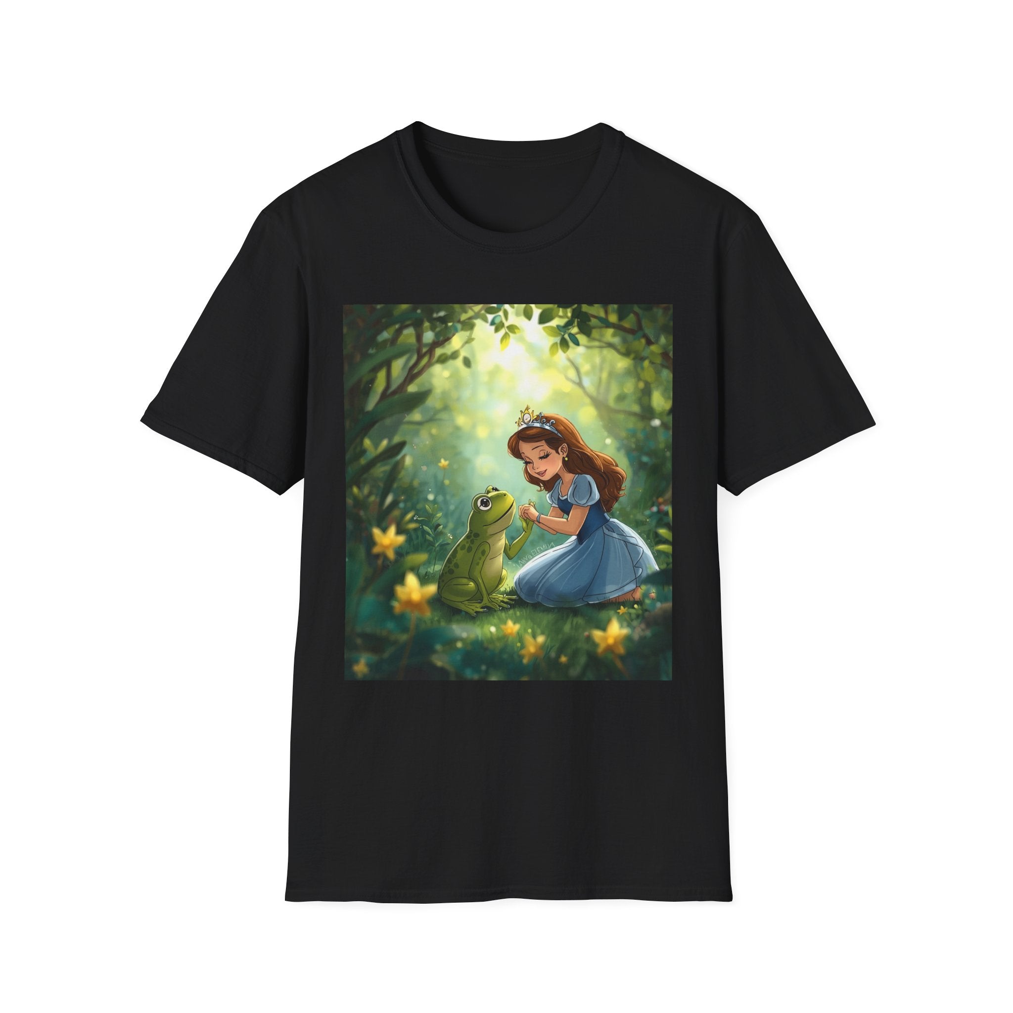 Princess & Frog T-Shirt — Whimsical Forest Fairy Tale Tee