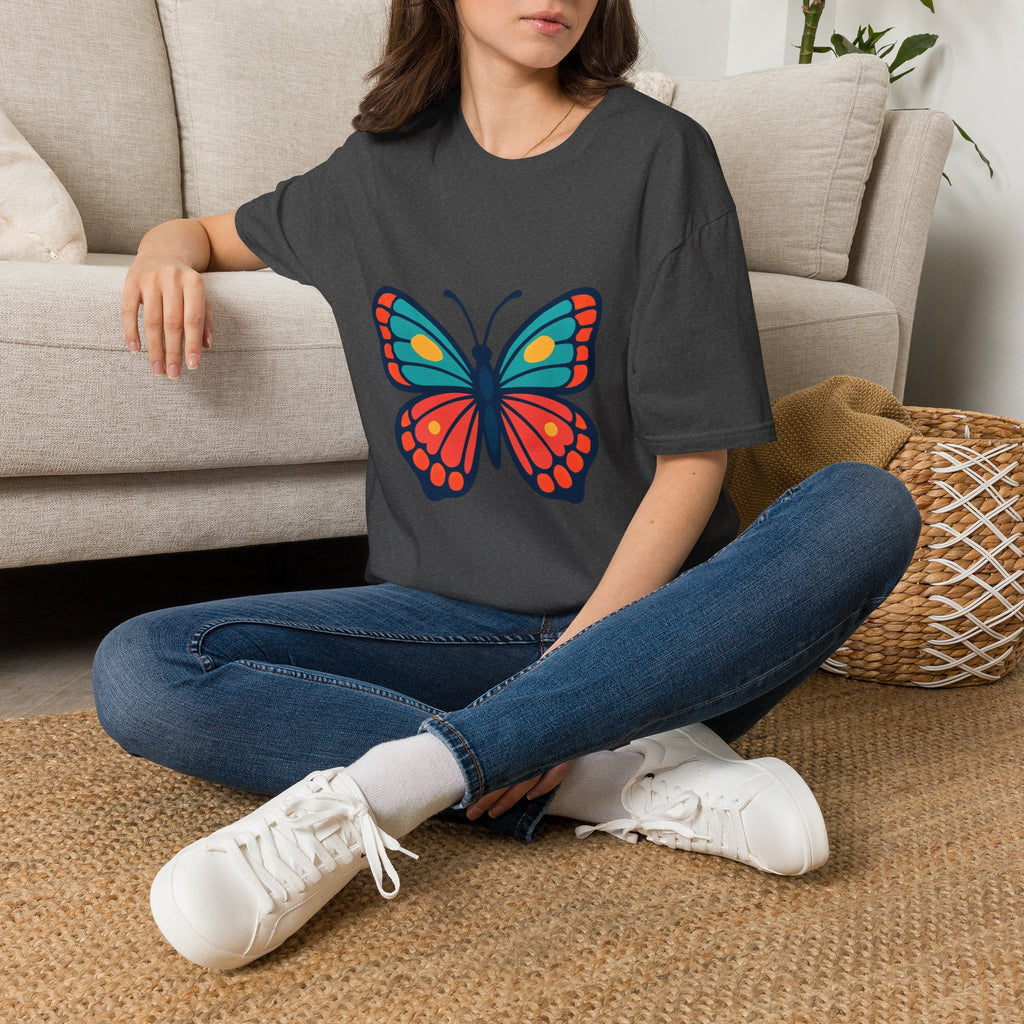 Butterfly Graphic T‑Shirt — Colorful Retro Monarch Tee