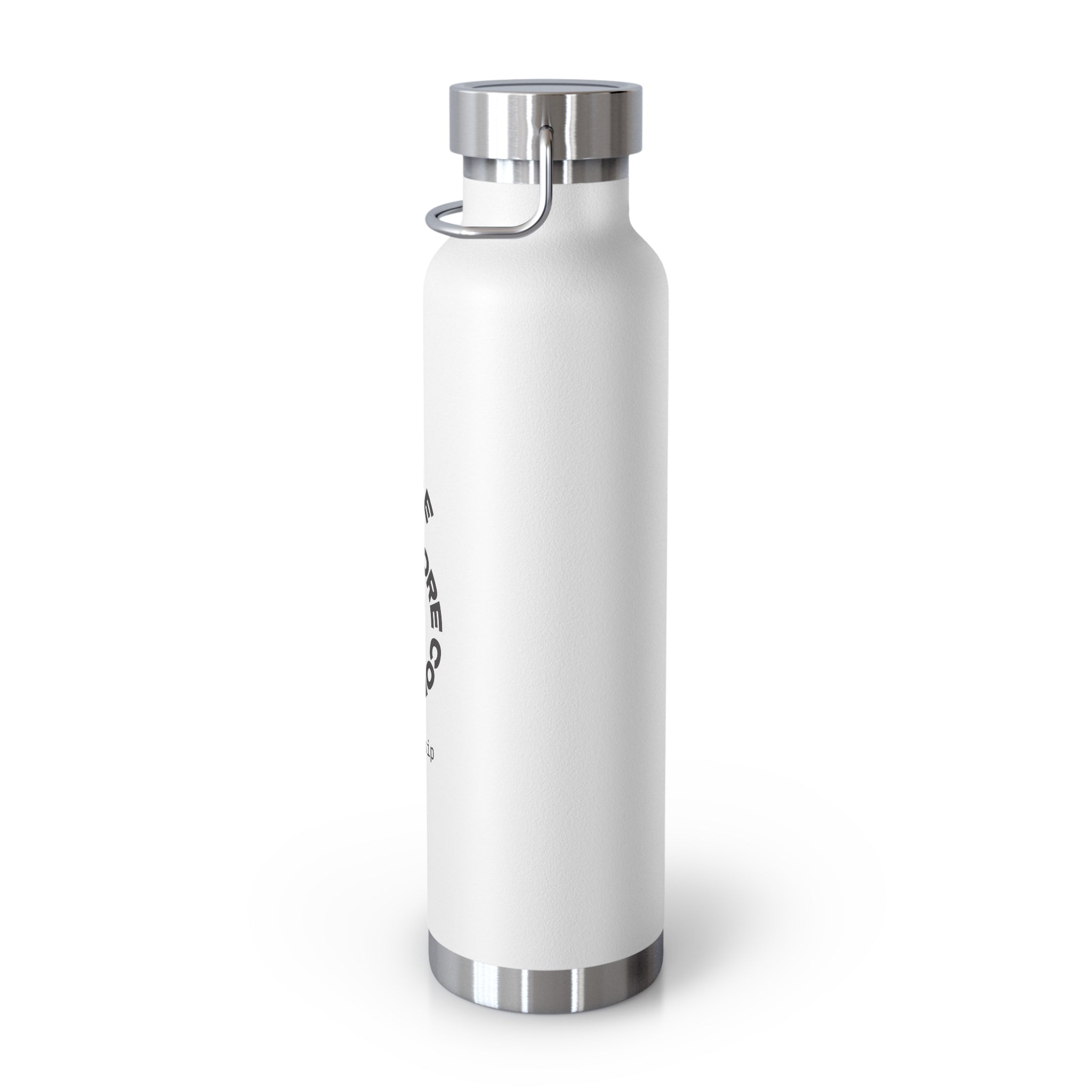 22oz Copper Vacuum Bottle — “Hustle More, Coffee Less” Stainless Insulated Water Bottle