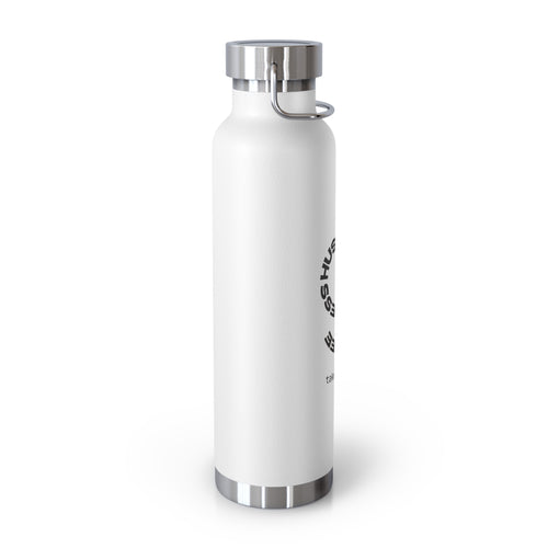 22oz Copper Vacuum Bottle — “Hustle More, Coffee Less” Stainless Insulated Water Bottle