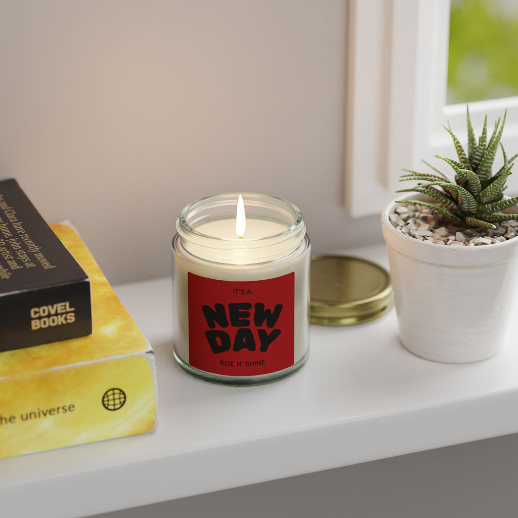 Coconut Apricot Scented Candle — "It's a New Day" 4oz/9oz Jar