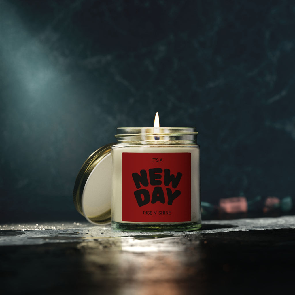 Coconut Apricot Scented Candle — "It's a New Day" 4oz/9oz Jar