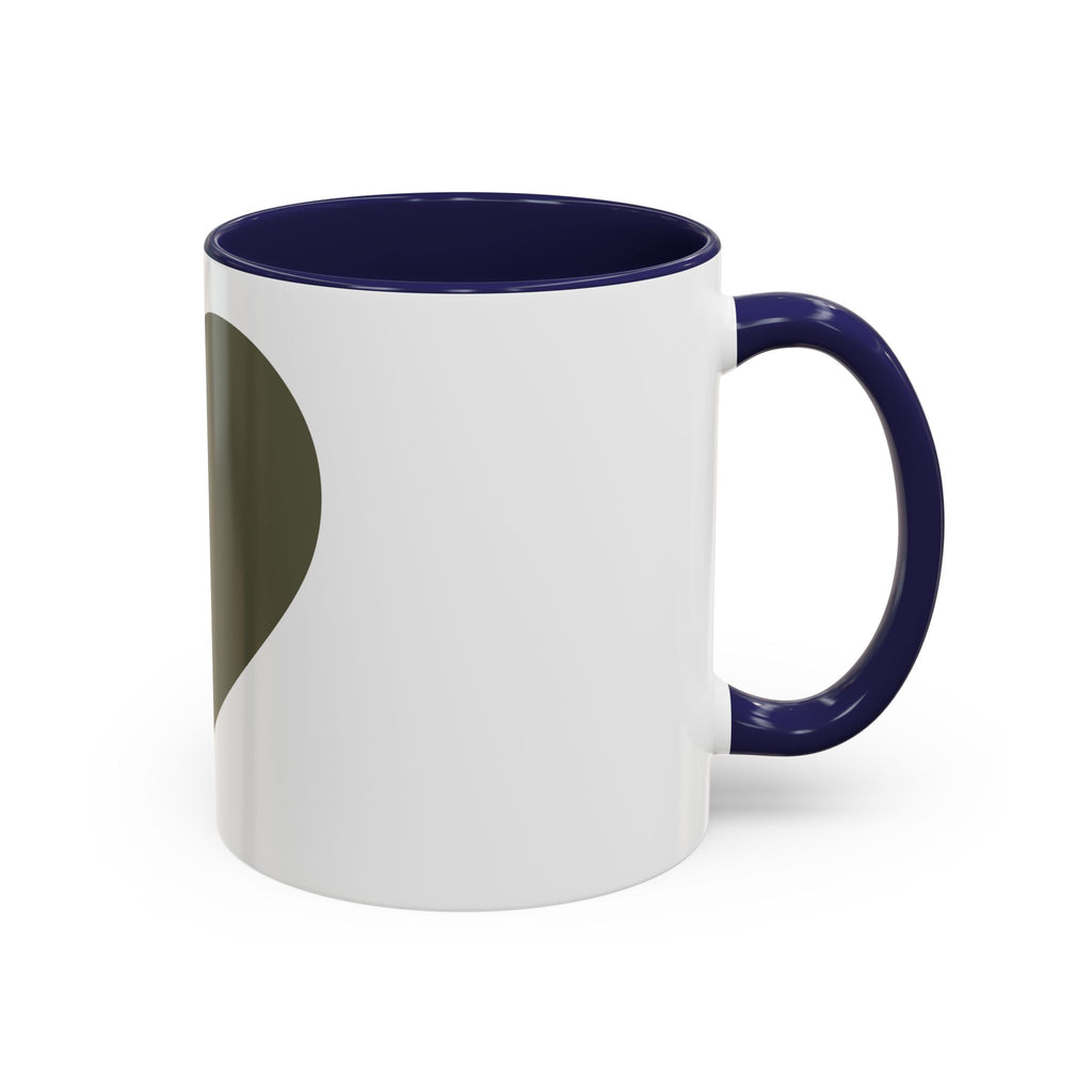 Olive Heart Accent Coffee Mug – Modern Minimalist Ceramic Tea & Coffee Cup