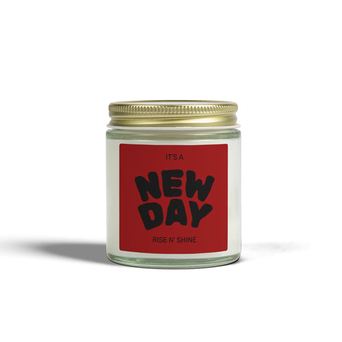 Coconut Apricot Scented Candle — "It's a New Day" 4oz/9oz Jar