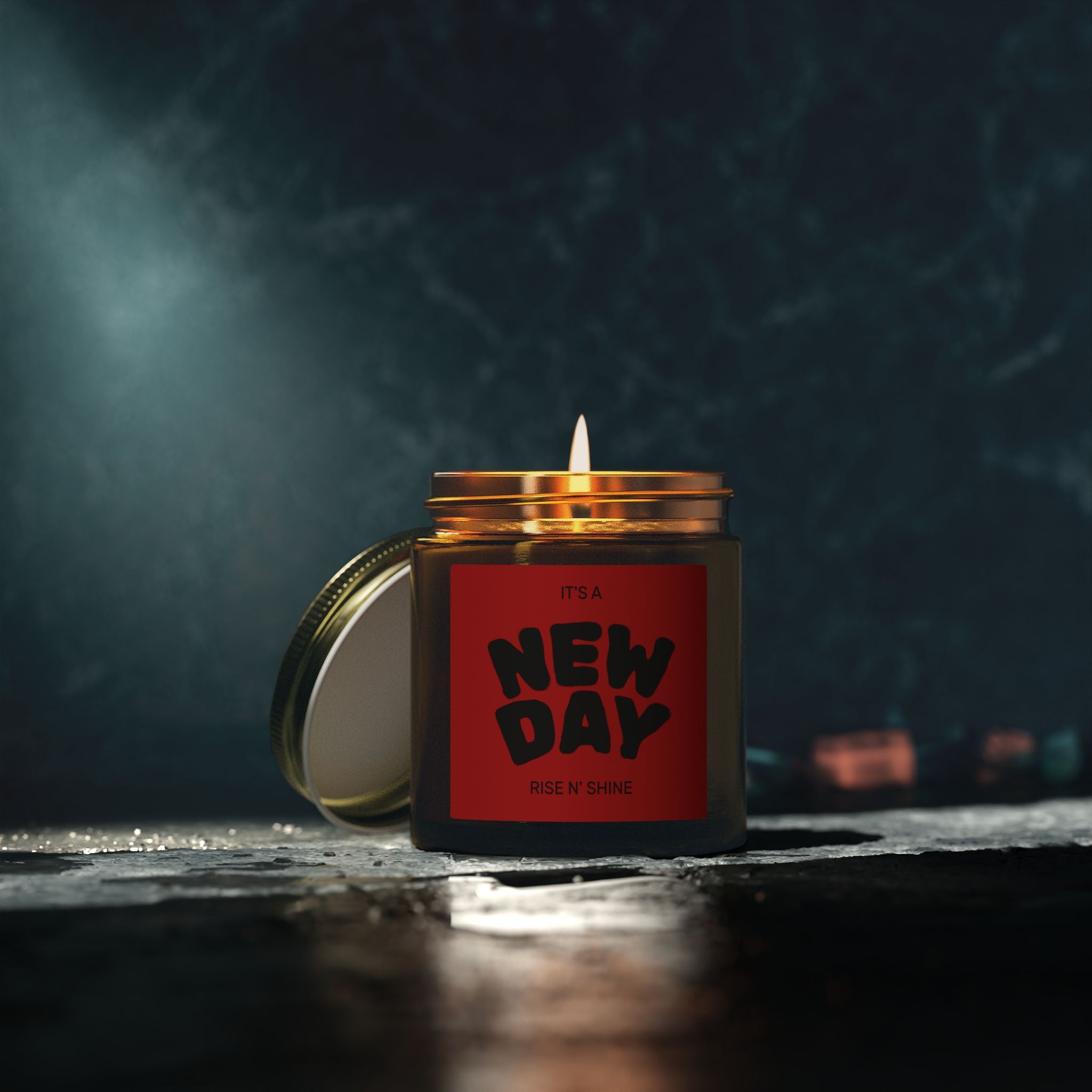 Coconut Apricot Scented Candle — "It's a New Day" 4oz/9oz Jar