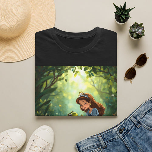 Princess & Frog T-Shirt — Whimsical Forest Fairy Tale Tee