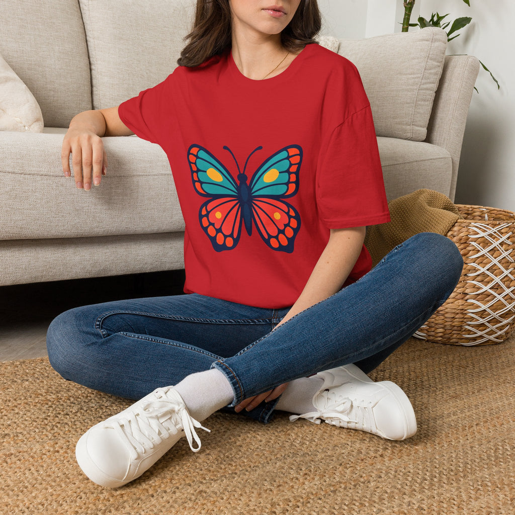 Butterfly Graphic T‑Shirt — Colorful Retro Monarch Tee