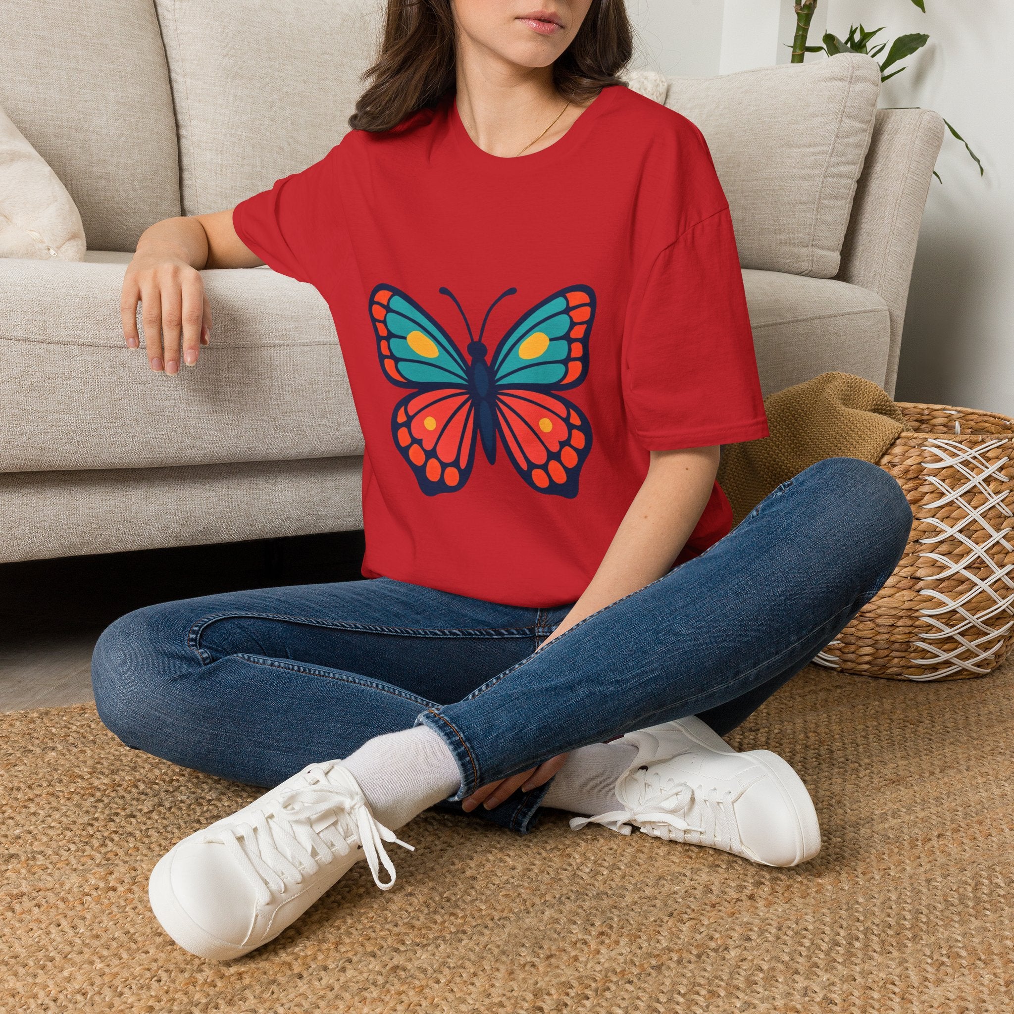 Butterfly Graphic T‑Shirt — Colorful Retro Monarch Tee