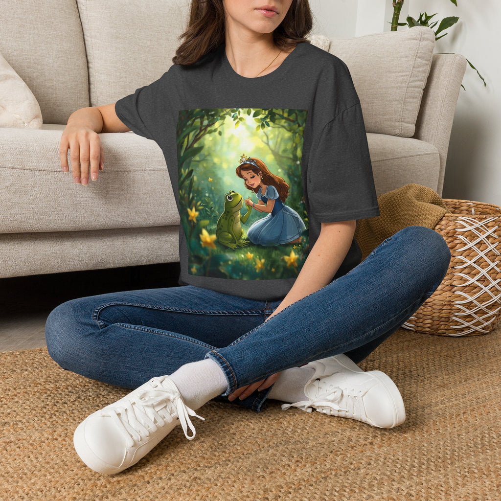 Princess & Frog T-Shirt — Whimsical Forest Fairy Tale Tee