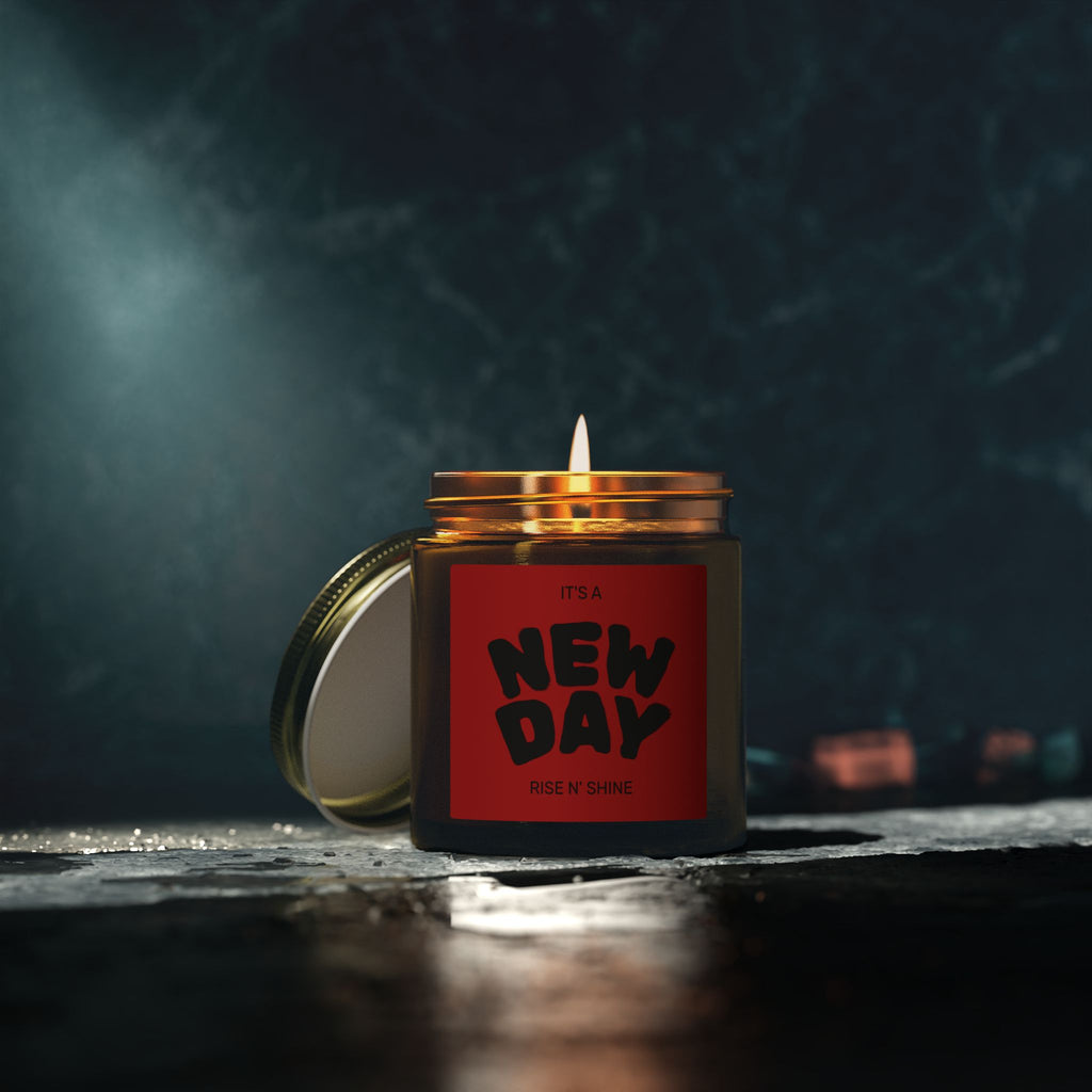 Coconut Apricot Scented Candle — "It's a New Day" 4oz/9oz Jar