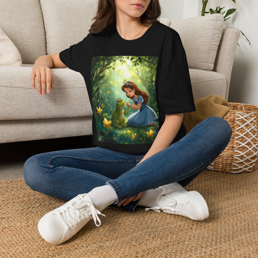 Princess & Frog T-Shirt — Whimsical Forest Fairy Tale Tee